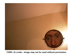 mirror in the bathroom- &copy;2001 cb cooke - image may not be used without permission